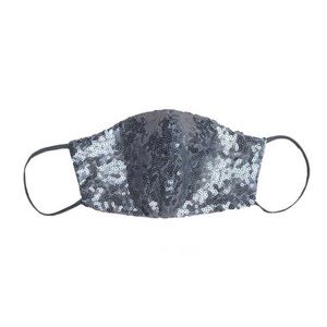 Handmade silver sequin face mask